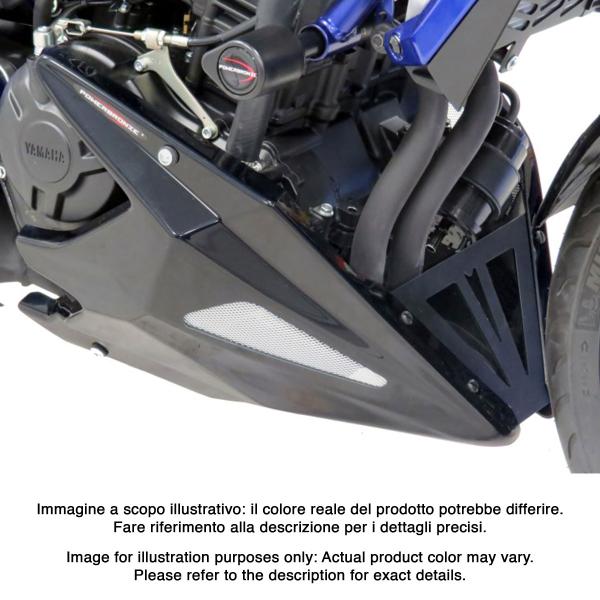 PowerBronze black with silver mesh Belly Pan Yamaha MT03 2016-2024