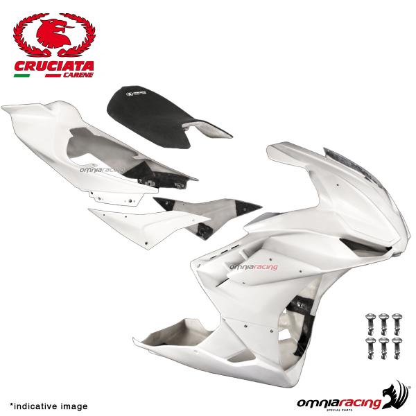 Carenature racing Cruciata in vetroresina carena anteriore completa e codone per Aprilia RSV4 2021>