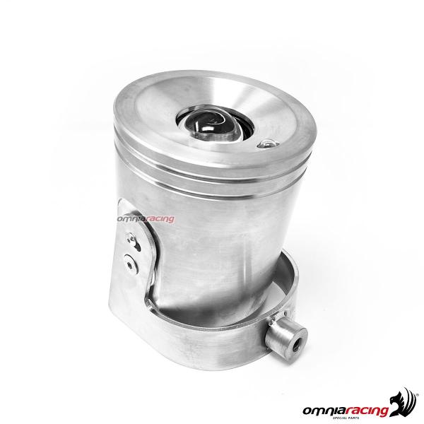 Big Bore Light Silver - Faro Anteriore Argento / Faretto Alogeno con Supporto per Custom