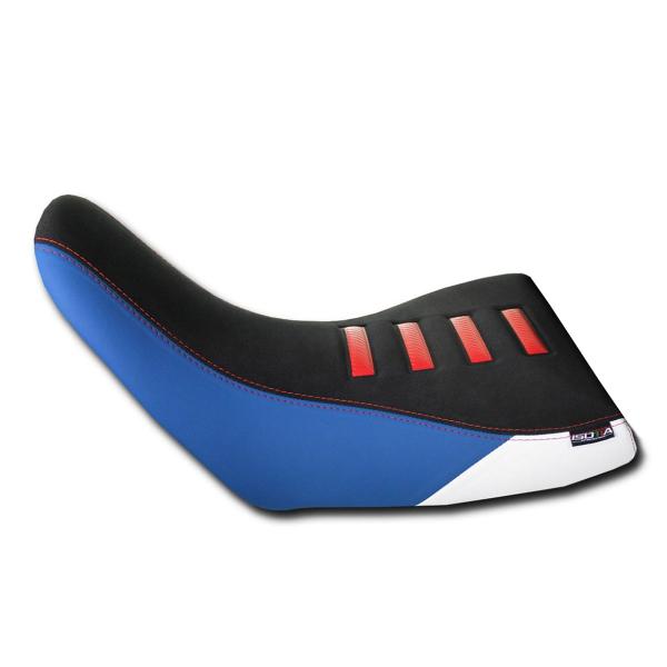 Isotta Alcantara/blue/white/red rider saddle lowered comfort Honda Africa Twin 1100 ADV 2020-2024