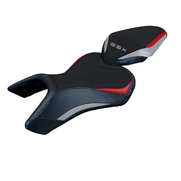 Rivestimento sella TPZ Niigata Logo argento-rosso Suzuki GSX8S/8R 2023-2025