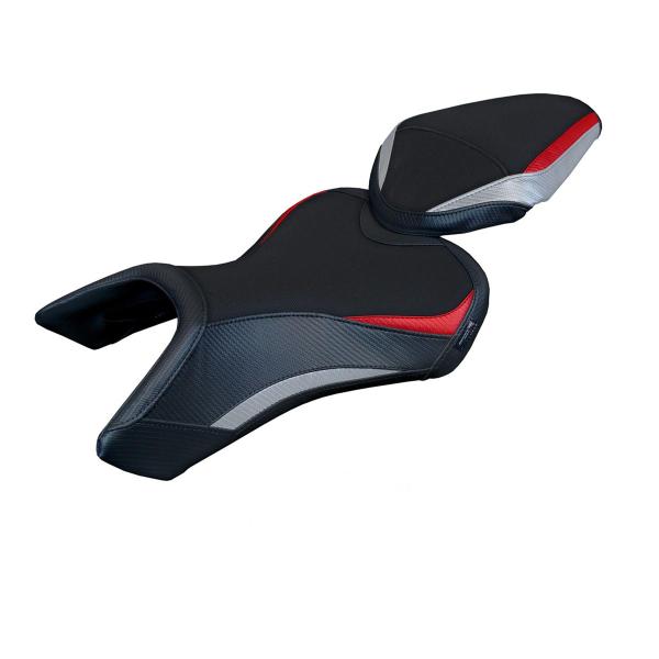 Rivestimento sella TPZ Niigata argento-rosso Suzuki GSX8S/8R 2023-2025