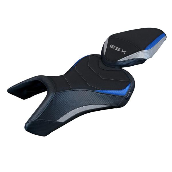 Rivestimento sella TPZ Niigata Comfort Logo argento-blu Suzuki GSX8S/8R 2023-2025