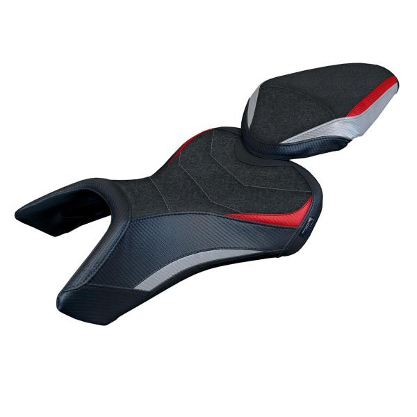 Rivestimento sella TPZ Niigata Ultragrip argento-rosso Suzuki GSX8S/8R 2023-2025