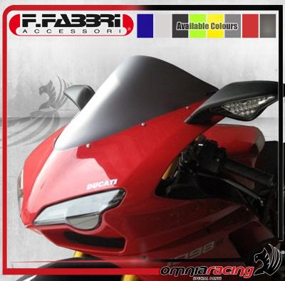 F Fabbri Double Bubble Dark Smoke Front Fairing Windscreen For Ducati 848 1098 1198 D070 Ds Front