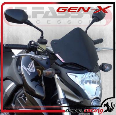 F.Fabbri Plexi Gen-X Cupolino Sportivo Nero Pieno per Honda CB1000R 2008-2010