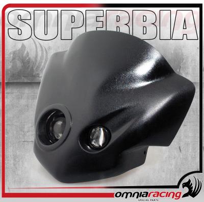 Superbia carbon front fairing with twin headlights for Naked Bikes