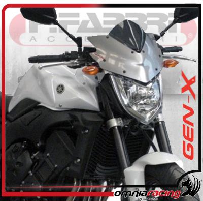 F.Fabbri Gen-X Cupolino Nero Bisatinato e Vetro Fume Scuro per Yamaha FZ1 2007-2008