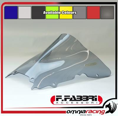 F.Fabbri Plexi Doppia Bombatura Cupolino Blu per Yamaha YZF 600 R6 1999-2002