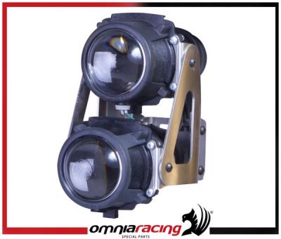 Kit faro cupolino Omnia Racing modello Light con supporto universale alluminio satinato - CU6-LI