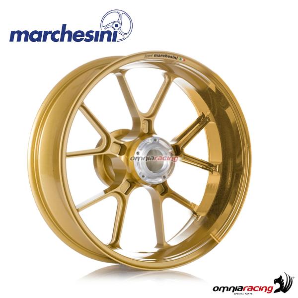 Cerchio posteriore Marchesini M10RS Kompe in alluminio oro per KTM Duke 390 ABS 2014>2016