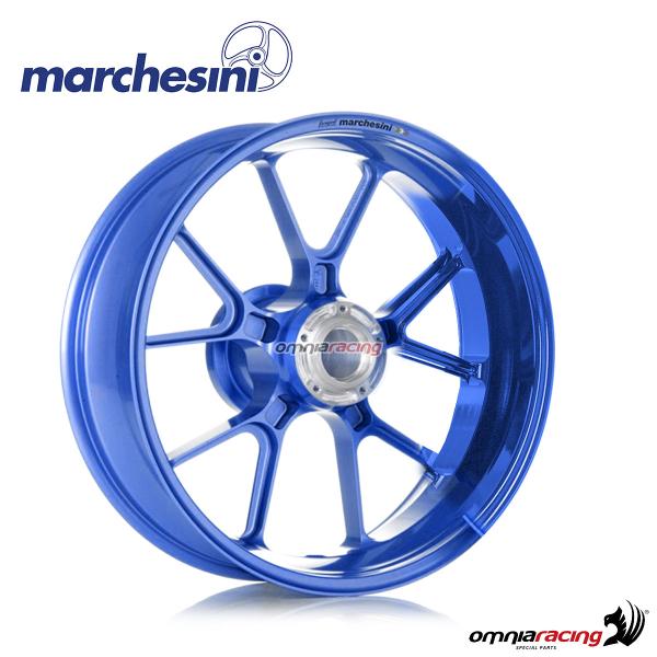 Cerchio posteriore Marchesini M10RS Kompe in alluminio blu per Kawasaki Ninja 300 ABS 2012>2016