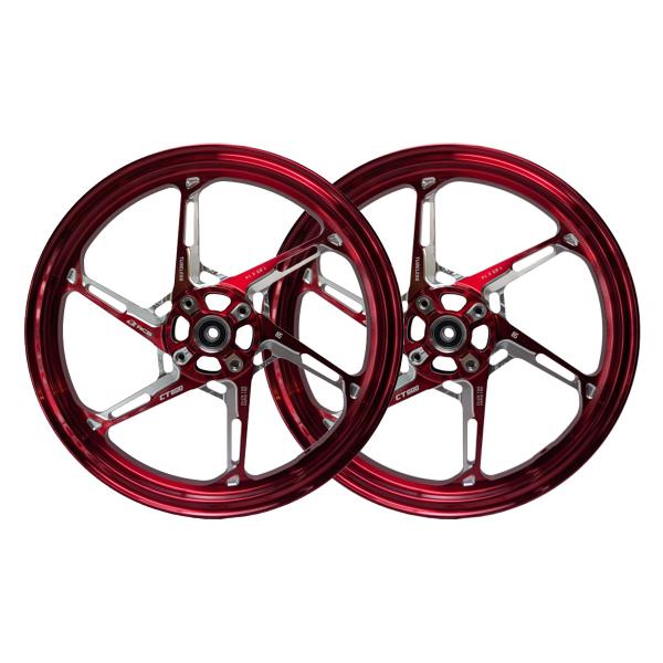 RCB CT600 wheels Honda SH350i 2021-2025 CNC Red 2.75x16 3.50x16