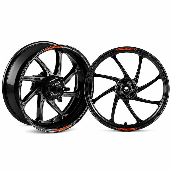 Coppia cerchi OZ Replica GP-8R alluminio nero lucido Kawasaki ZX10R 2011-2015