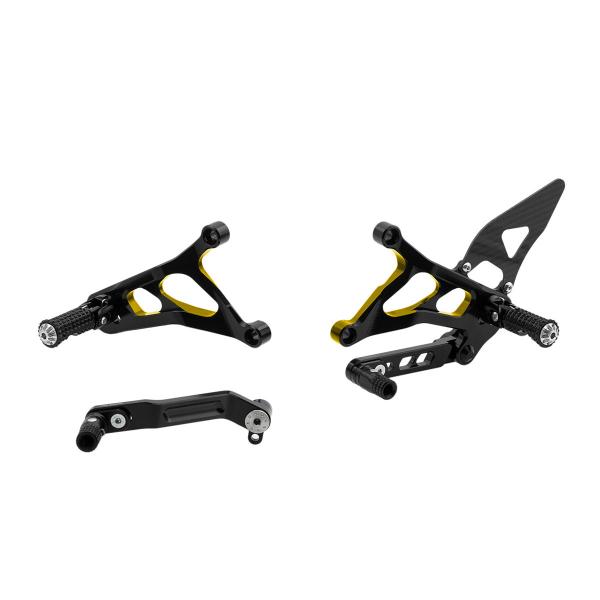CNC Racing Black/Gold Rearsets Mv Agusta F3 675 2017-2020