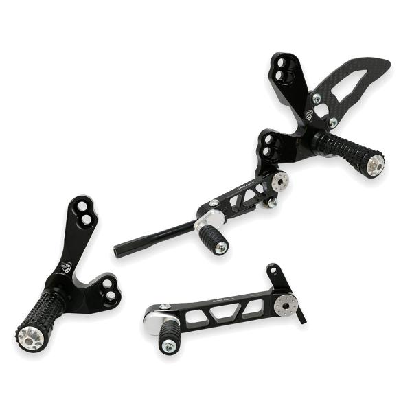 CNC Racing Black Rearsets Ducati Streetfighter 1098 2009-2014
