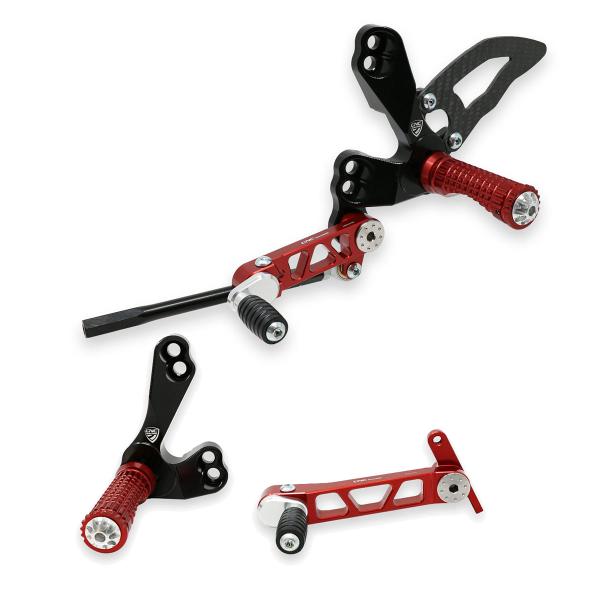 CNC Racing Red Rearsets Ducati Streetfighter 1098 2009-2014
