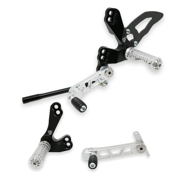 CNC Racing Silver Rearsets Ducati Streetfighter 1098 2009-2014