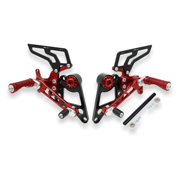 CNC Racing Red Rearsets Ducati Hypermotard 1100 EVO SP 2010-2012