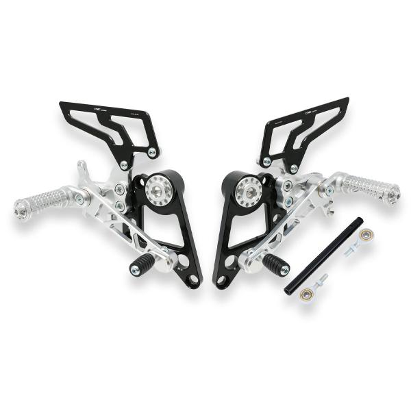 CNC Racing Silver Rearsets Ducati Hypermotard 1100 EVO SP 2010-2012
