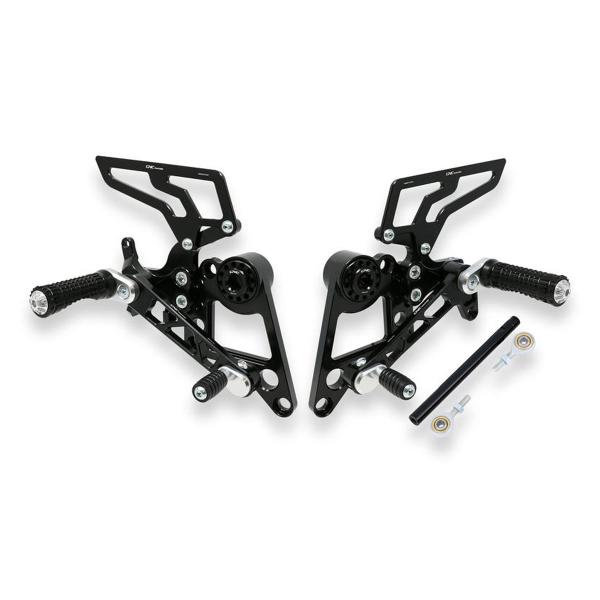 CNC Racing Black Rearsets Ducati Monster S4R 2003-2008