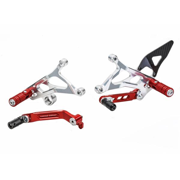 CNC Racing Red/Silver Rearsets Limited Mv Agusta Dragster 800 2014-2017