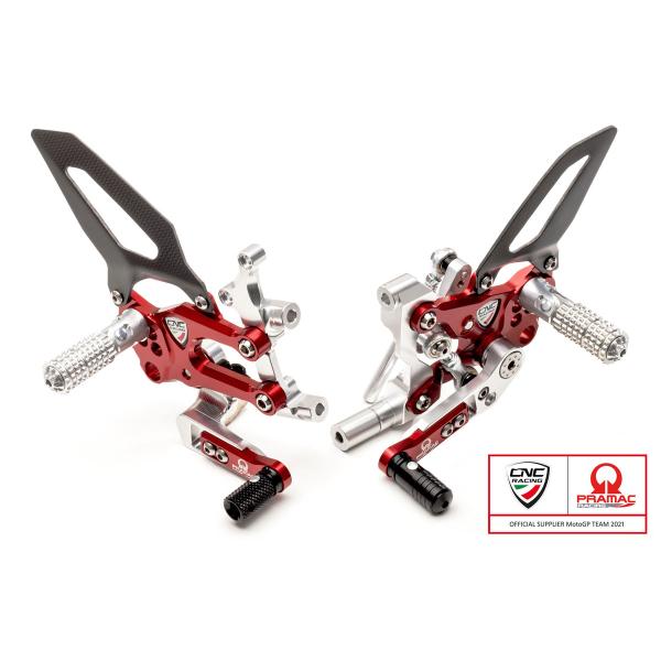 CNC Racing Red Rearsets RPS Pramac Ducati Panigale V2 2020-2024