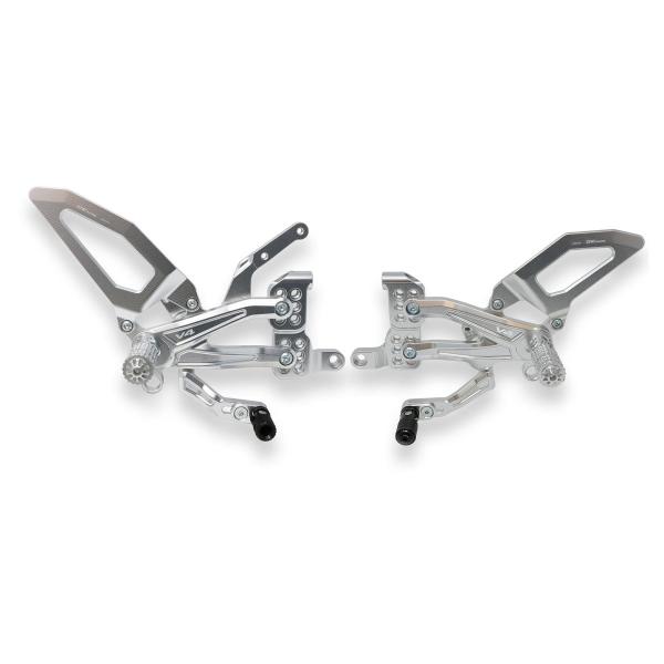 CNC Racing Silver Rearsets Ducati Panigale V4R 2019-2024