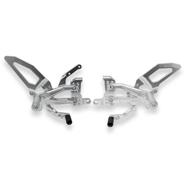 CNC Racing Silver Rearsets Easy Ducati Panigale V4R 2019-2024