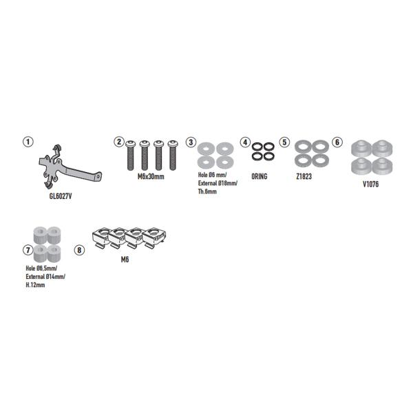 Givi windscreen fitting kit Yamaha MT07 2025 / MT09 2024-2026