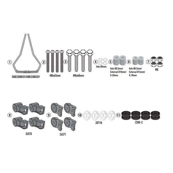 Givi windscreen fitting kit Peugeot Django EVO 125 2025