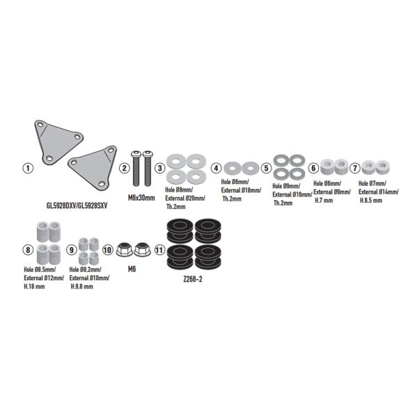 Givi windscreen fitting kit Kymco Downtown 350GT 2024-2025