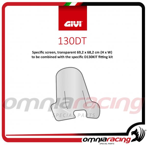 Givi Cupolino specifico trasparente 69,2 x 68,2 cm per Yamaha Majesty 125-150-180 01 > 11