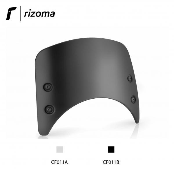 Cupolino basso Rizoma universale in alluminio spazzolato colore nero