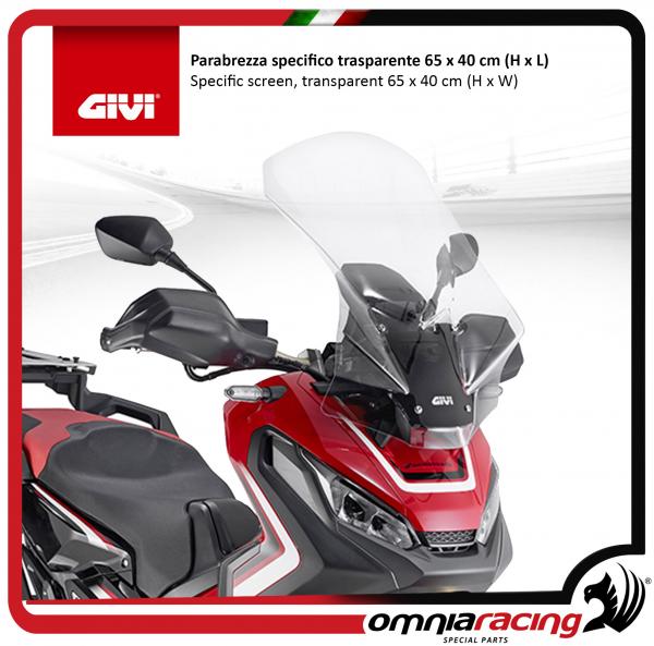GIVI - Parabrezza / Cupolino trasparente 65x 40cm per Honda XADV (X-ADV) 750 2017>