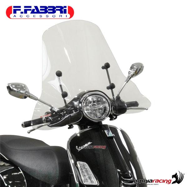 Fabbri exclusive transparent windshield for Vespa GTS125/300 2023