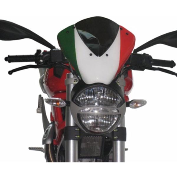 Cupolino fume con tricolore Italia Fabbri Ducati Monster 1100 2008-2012