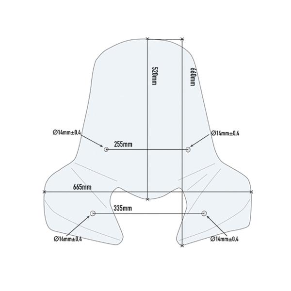 Cupolino Givi trasparente Yamaha Delight 125 2017-2020