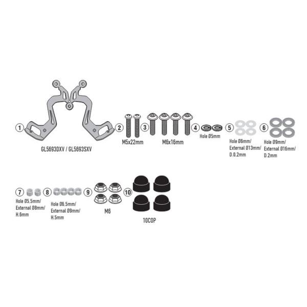 Givi windscreen fitting kit Honda CB500 Hornet 2024