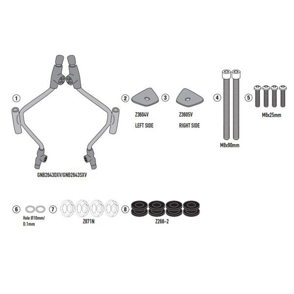 Kit fissaggio cupolino Givi Piaggio Beverly 300 HPE 2021-2022