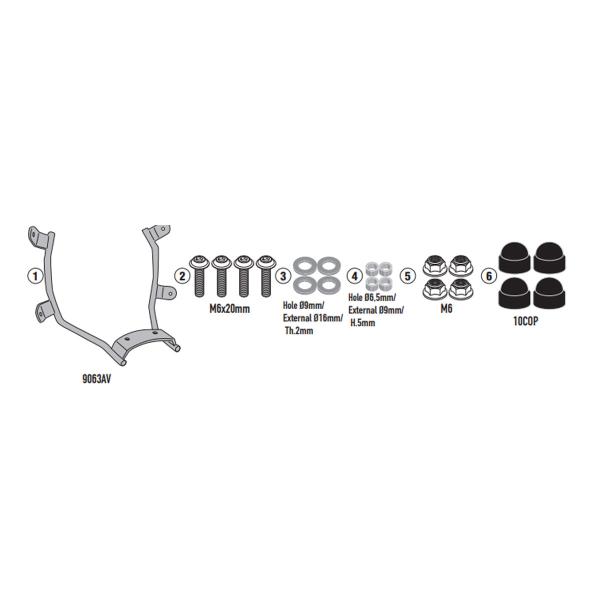 Givi windscreen fitting kit Triumph Speed Twin 900 2025