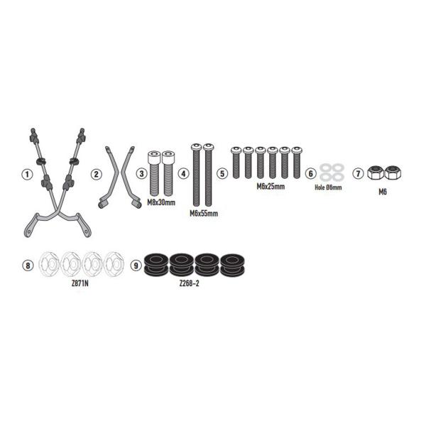 Kit fissaggio cupolino Givi Moto Guzzi V7 850 Special 2021-2023