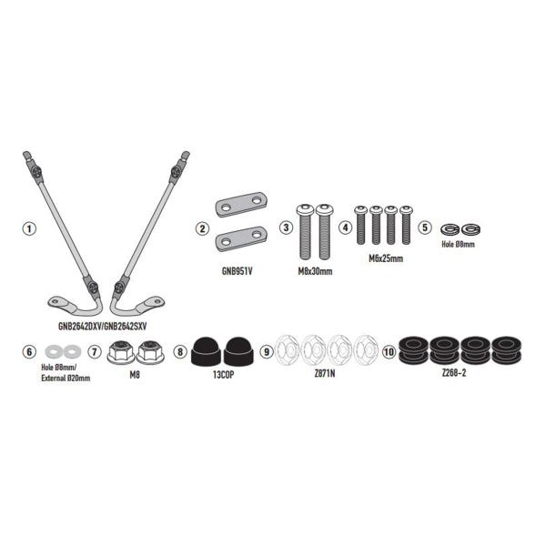 Givi windscreen fitting kit Kappa NIU MQI GT 2021-2023