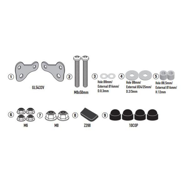 Kit fissaggio cupolino Givi Royal Enfield HNTR 350 2022