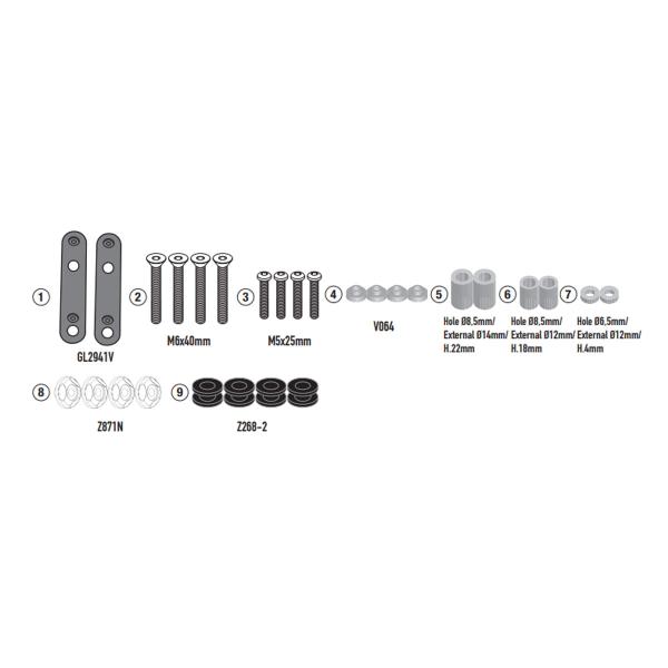 Givi windscreen fitting kit Yamaha Tricity 125 2025