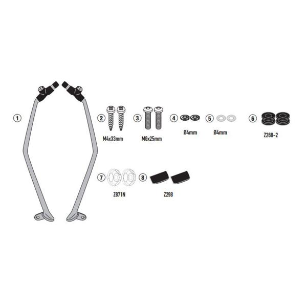 Givi windscreen fitting kit Kymco X-Town 300 City 2020-2022