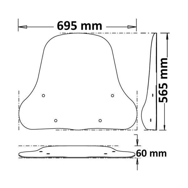 Isotta Classic low transparent windscreen NIU MQI GT 2021-2023