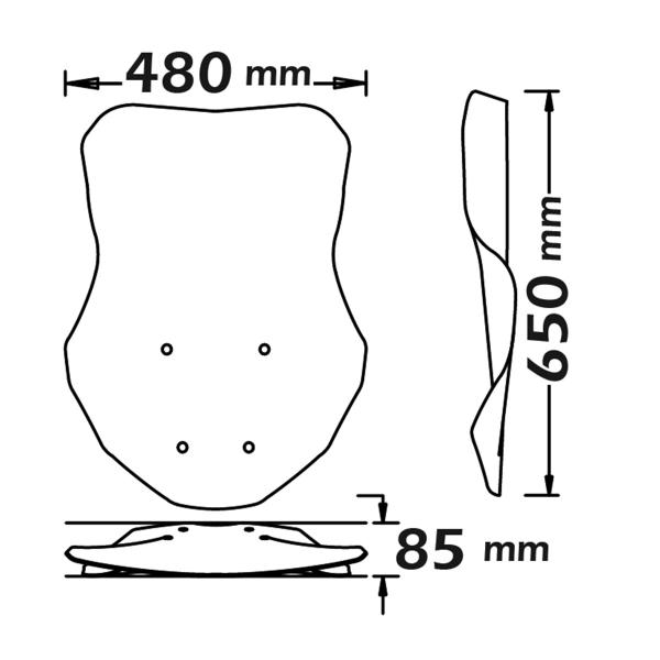 Isotta Classic Clean windscreen Honda XADV 750 2017-2025