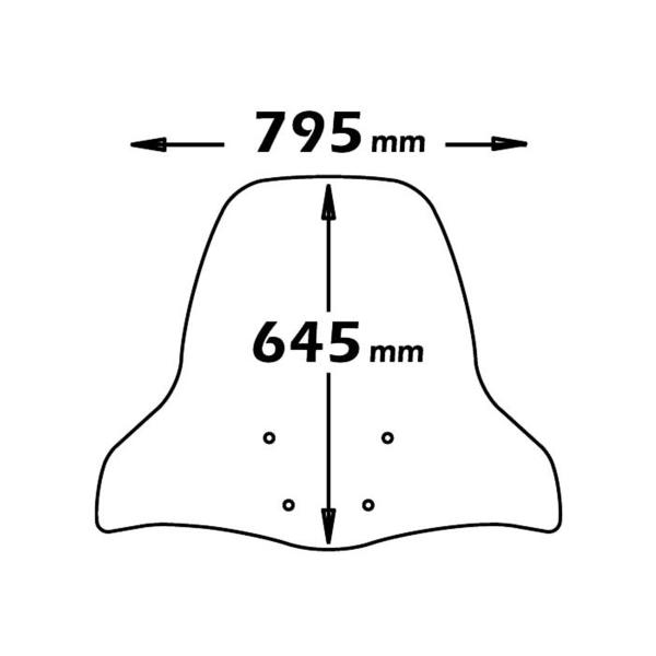Isotta Classic transparent windscreen Yamaha Xcity 125 2007-2016