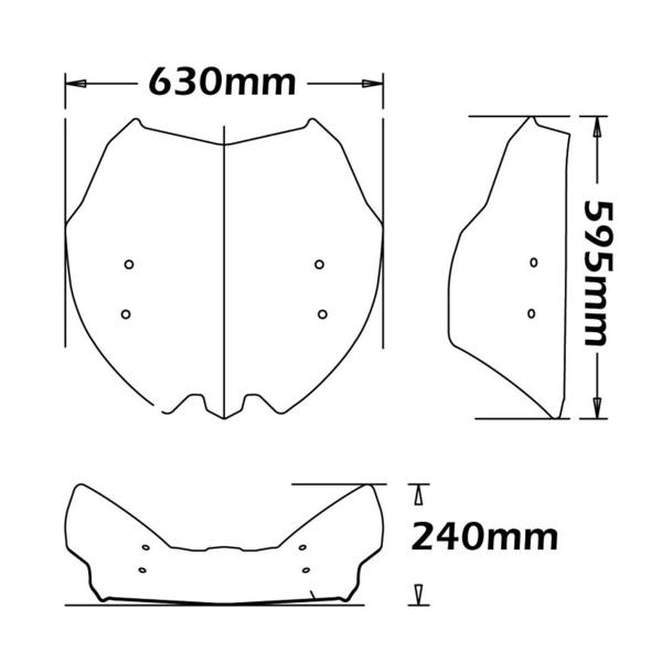 Isotta transparent windscreen Can Am Spyder F3 2014-2022
